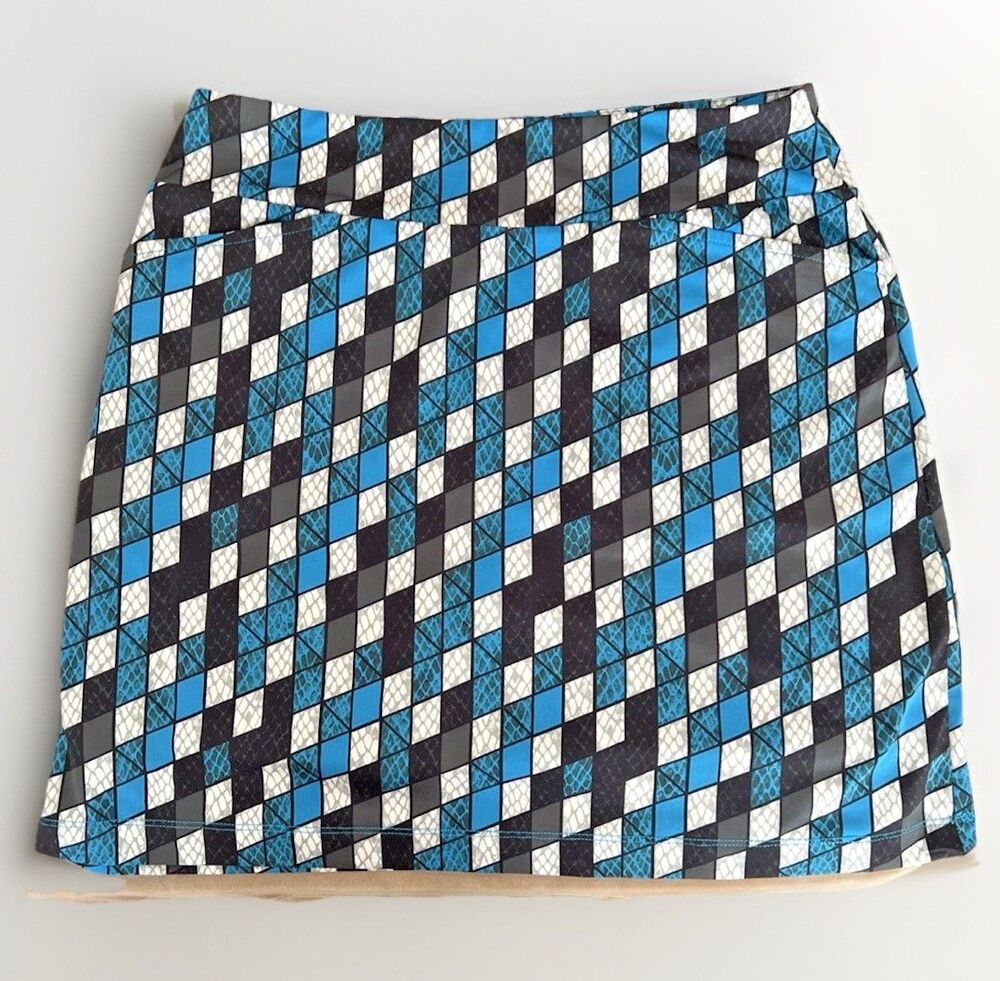 Tail golf  skort women's blue black white Geo print XS tennis pickleball